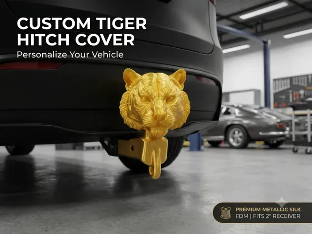 Tiger Head Trailer Hitch Cover Tow Cap