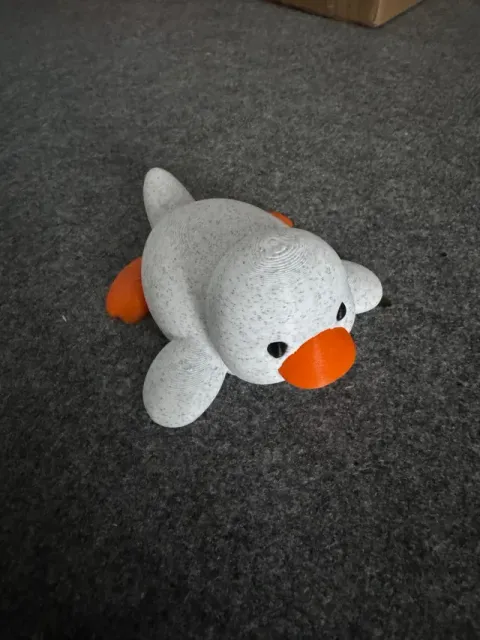 Cute pet goose, laying on its belly — Фото 3 из 4