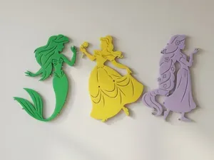 Paquete 2 de Arte de Pared de Princesas Disney