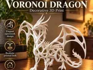 Majestic Voronoi Dragon Openwork Fantasy Sculpture