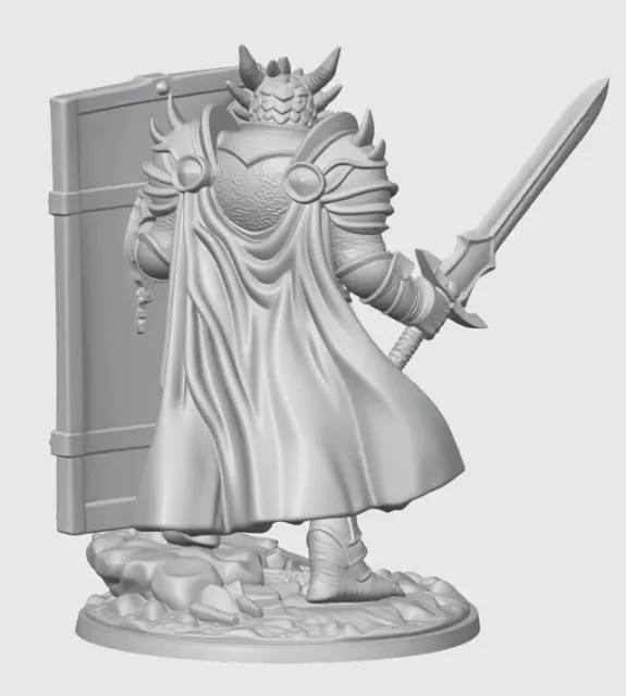 Paladin Dragonborn Male D&D Miniature (48mm) — Фото 11 из 12