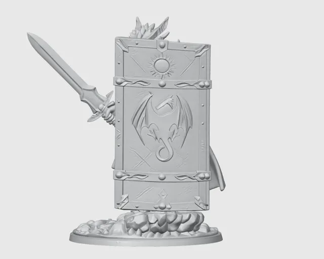 Paladin Dragonborn Male D&D Miniature (48mm) — Фото 9 из 12