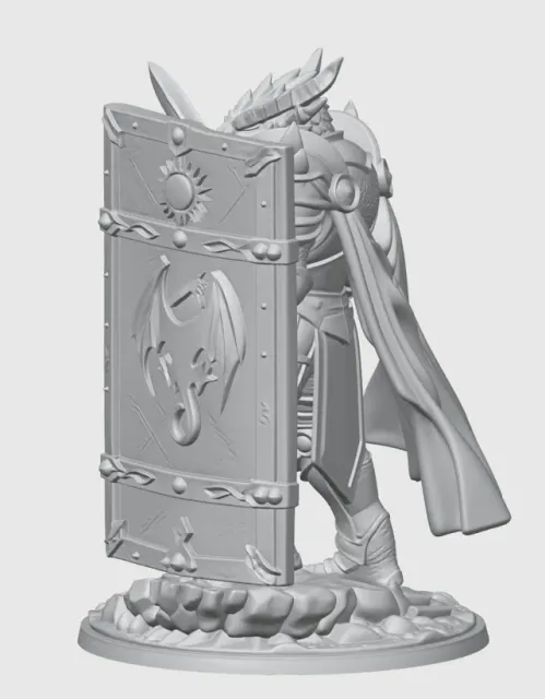 Paladin Dragonborn Male D&D Miniature (48mm) — Фото 10 из 12