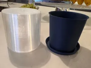 80 mm seedling pot with drip tray & cover glass
