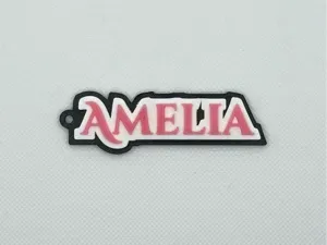 BoldName Custom Name Keychain – Amelia Edition