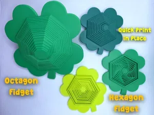 Shamrock Hexagon Fidget Toy (Print in Place)