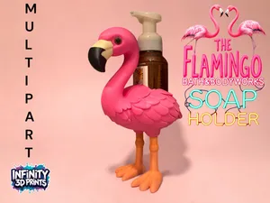 MULTIPART-THE FLAMINGO - BBW FOAMING SOAP HOLDER 