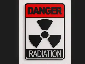 Danger Radiation Sign – 3D Printed Wall Decoration