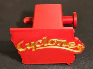Iowa State Cyclones 2" hitch cover. 1987 Logo
