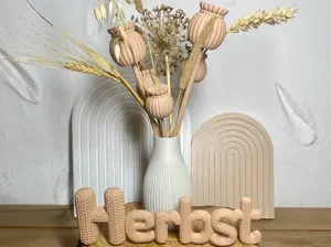Mohnkapsel Mohnblume 2 Größen mit Stiel Deko Vase