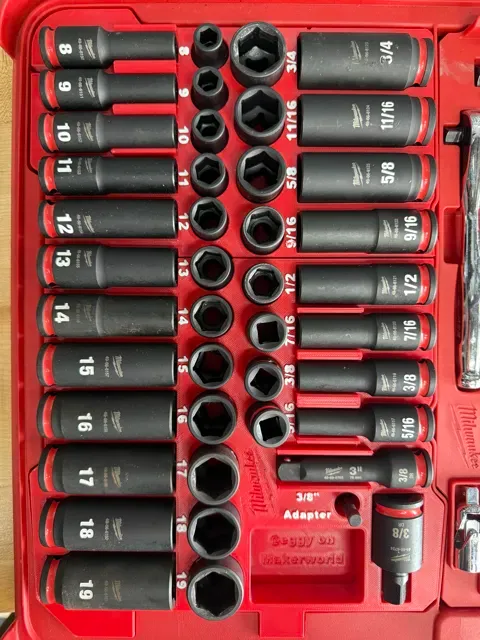 LEFT1U 3/8in 43PC Socket Milwaukee Packout Insert — Image 2 of 4