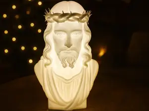 Jesus Lamp – Glowing LED Tea Light Bust