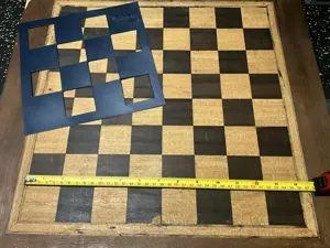 Chess Board Stencil. Checkers Stencil.