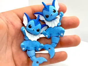 Pokemon Cute Vaporeon Flexy - Articulated Keychain
