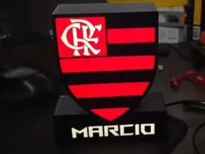 Lightbox Flamengo luminária crf editável