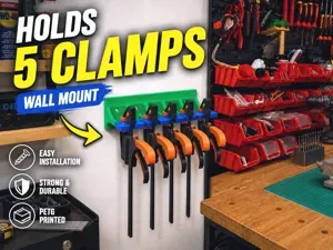 Wall Clamp Holder for Bar Clamps