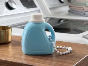 Mini Laundry Detergent Bottle Keychain