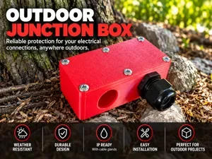Weatherproof outdoor junction box