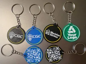 Custom Business Logo Keychain with QR Code & NFC