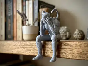 Sad Blue Beetle Edge Sitter Figurine!