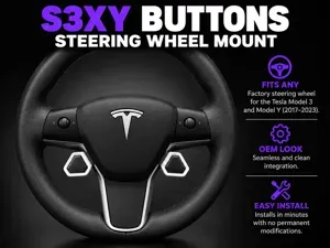 S3XY Buttons Steering Wheel Mount | Tesla M3 & Y