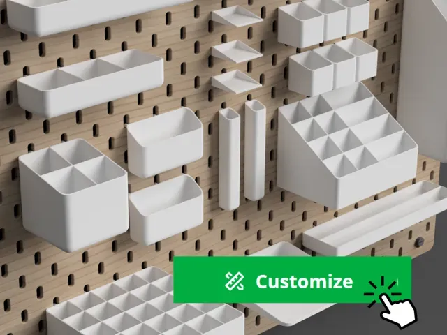 IKEA SKADIS Add-Ons: Parametric Bins and Shelves