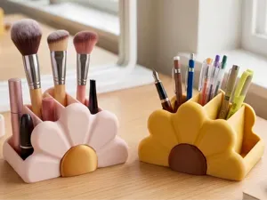 Beautiful Floral Desk & Makeup Organizer