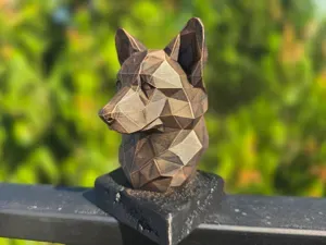 CORGI LOW POLY BUST