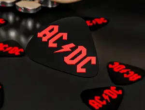 AC/DC Guitar pick 3D logo