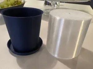 70 mm seedling pot with drip tray & cover glass
