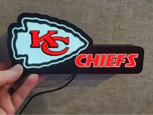 Kansas City Chiefs LED Lightbox - Two Sizes