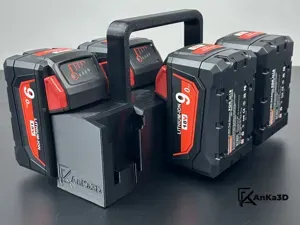 6x Battery Basket Holder for Milwaukee Batteries