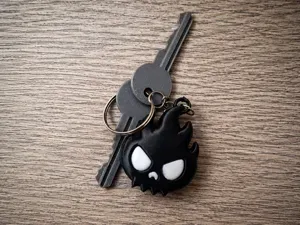 Dark Flame Keychain – Creepy Fire Ghost
