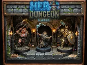 HERO DUNGEON DWARF GUERRIERO MAGO PALADINO