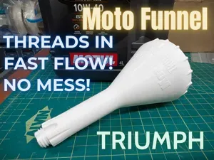 Triumph Triple Oil Funnel – Thread-In No Spill