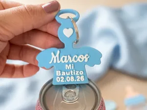Abre Latas Llavero Ángel Personalizado Bautizo