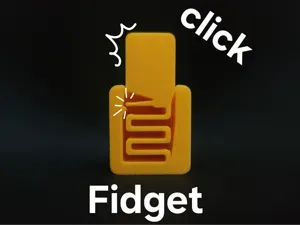 clicker fidget button - print-in-place