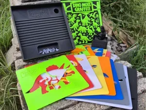 Dinosaur Moss Graffiti Stencil Collection