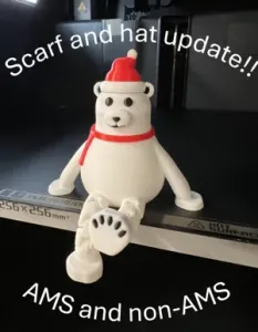 Articulated Polar Bear Buddy for Christmas
