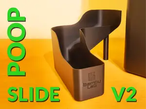 Bambu Poop Slide V2 (X1C, P1P, P1S, P2S)