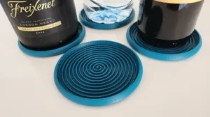 Stackable spiral coaster for large bottles