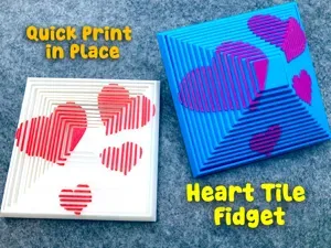 Valentines Card Heart Fidget (Print in Place)