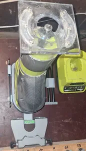 Ryobi trim router mount with accessories