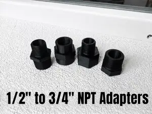 1/2" to 3/4" NPT Thread Fittings/Adapters