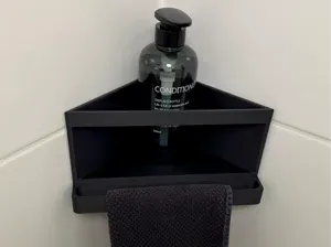 Bathroom Corner Shelf + Towel Bar (2 Sizes)