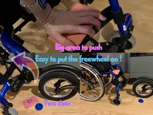 Freewheel for Wheelchair attachement tool