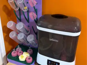 Baby Bottle Drying Rack with Drip Tray and Basket