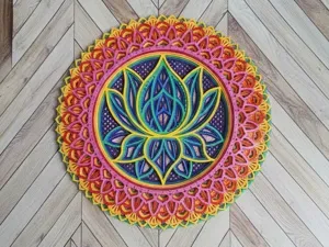 Lotus Mandala Layer Art