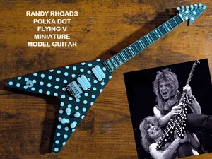 Randy Rhoads Polka Dot Flying V mini guitar model