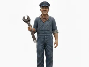 Train driver with a wrench